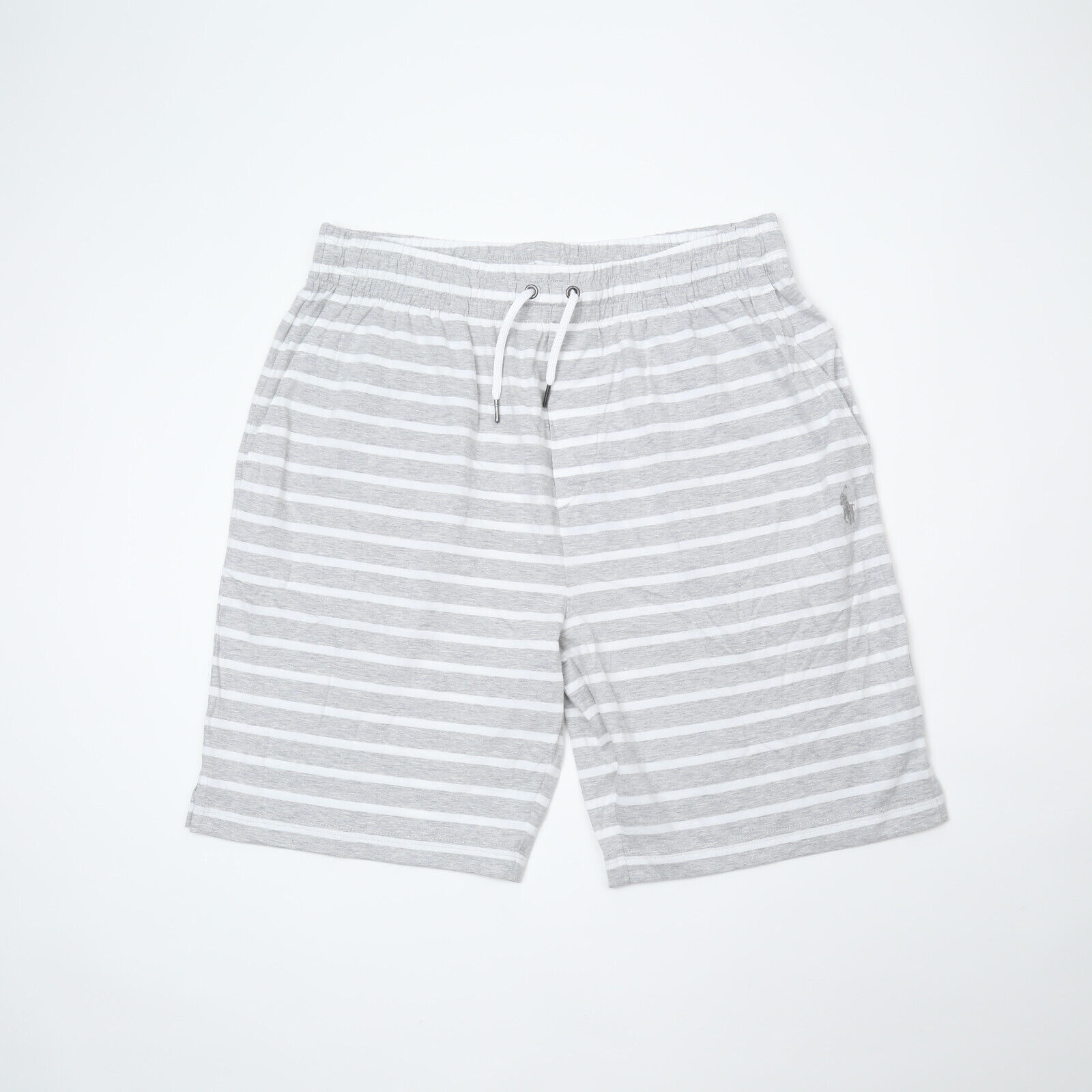 Polo Ralph Lauren Striped Jersey 8" Shorts Gray Size S